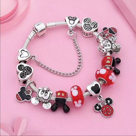 Disney Jewelry - MICKEY Crystal ♡ Charms GIFT Bracelet